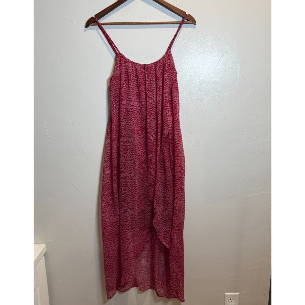 H&M Red Flowy Dress Women's Size 4 Spaghetti Straps Beach Bohemian Party